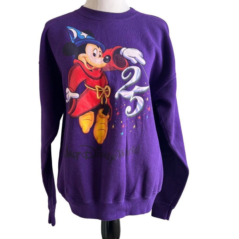 Disney Designs Vintage Purple 90s 25th Year Anniversary Sweatshirt